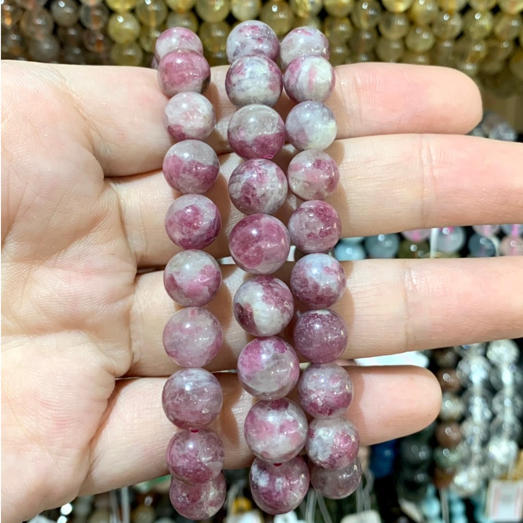 กำไลข้อมือ-ทัวมารีน-tourmaline-สีชมพู-เกรด-aaa-หินแท้-หินธรรมชาติ