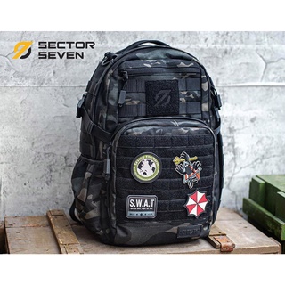 Sector Seven Tactical Backpack กระเป๋าเป้ ผลิตจากผ้า Nylon 1000D sector seven แท้ จุเยอะ ขนาด 14 * 25 * 40 cm สีพรางดำ