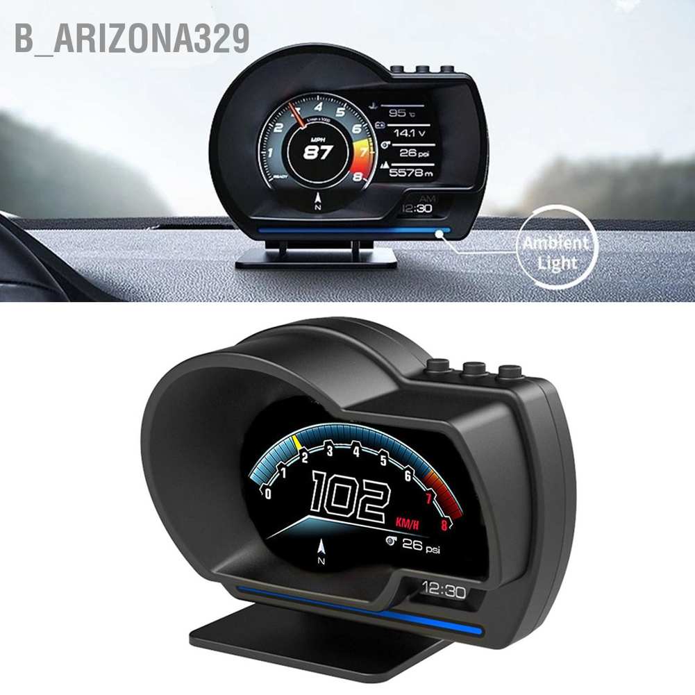 b-arizona329-มาตรวัดความเร็วรถยนต์อัจฉริยะ-obd2-gps-เทอร์โบ-rpm-เตือนภัย-สําหรับรถบรรทุก