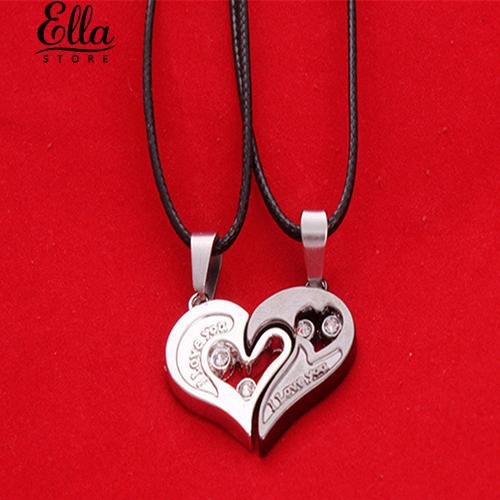 จี้คริสตัล-2-ชิ้นตัวอักษรอังกฤษคู่รัก-love-necklaces