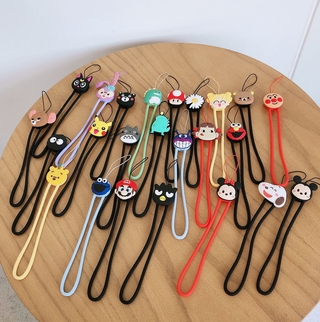 3D Phone Lanyard Universal Cartoon Character Flower Silicone Ring Cord Lanyards Strap Rope