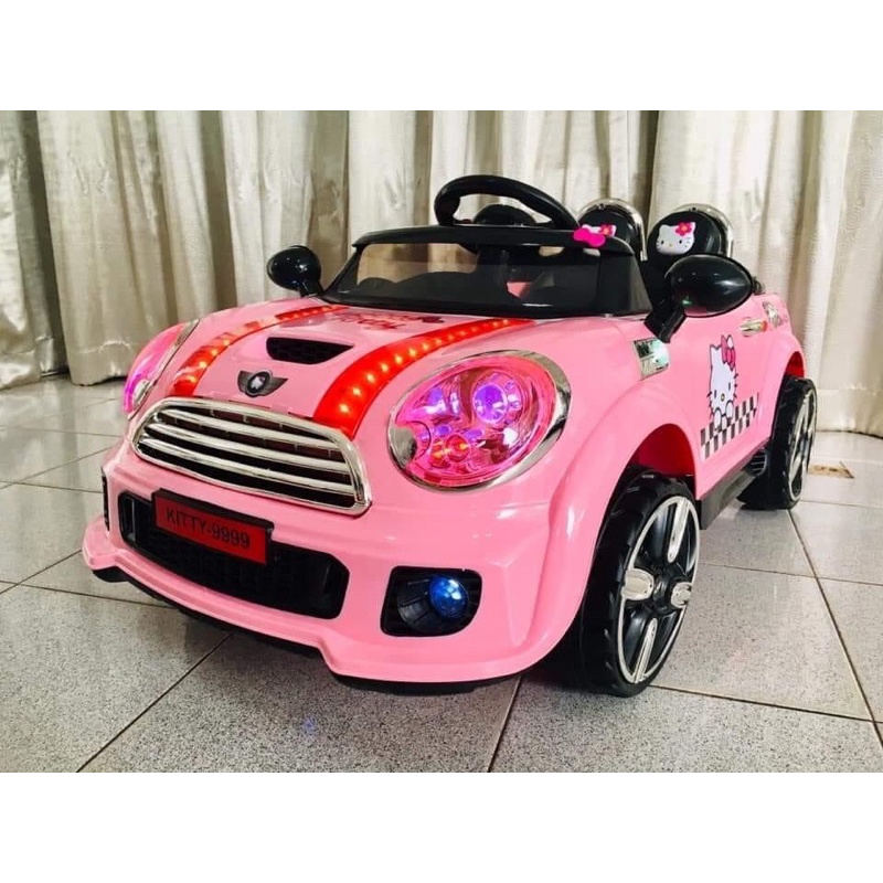hello-kitty-รถแบตเตอรี่ไฟฟ้าเด็กนั่ง-mini-cooper-รถเด็ก-รถแบตเด็ก-รถแบตเตอรี่ไฟฟ้า-สีสวยมาก