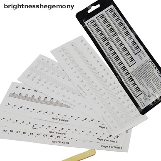BGTH 54/61/88 Key Piano Stickers Transparent Piano Keyboard PVC Sticker Piano Stave Vary