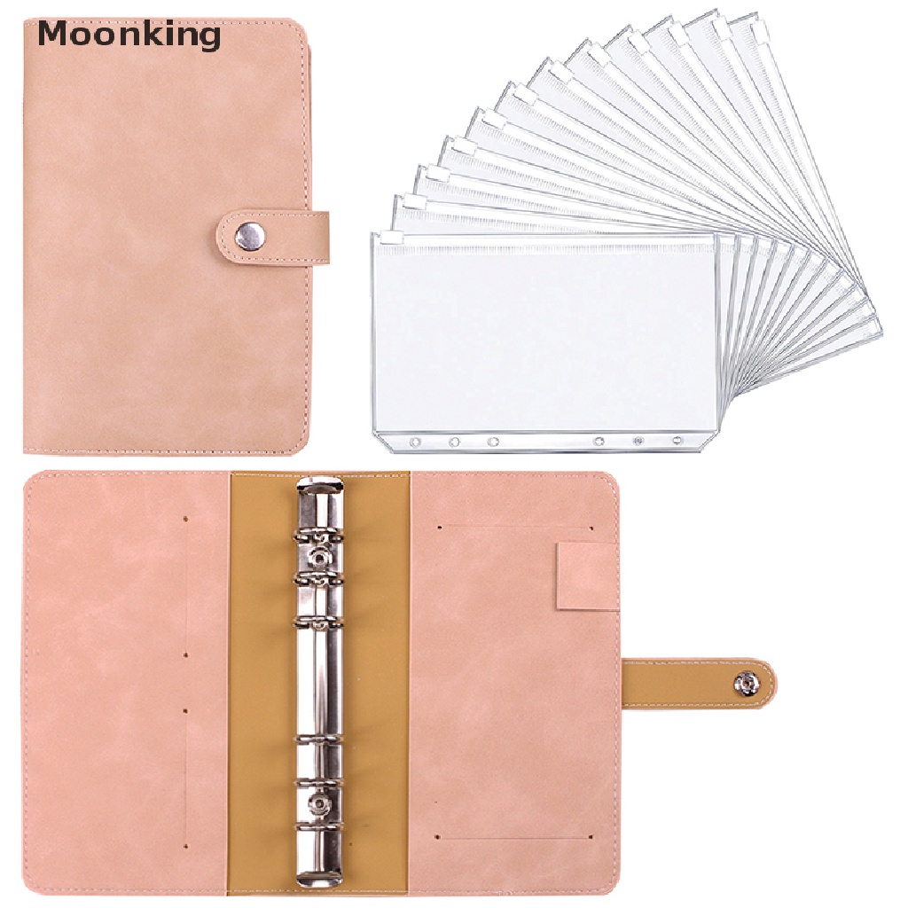 moonking-1-set-binder-budget-planner-cash-envelope-binder-with-budget-envelopes-a6-pocket-hot-sell