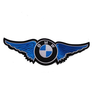 BMW BLUE WING BIG SIZE ป้ายติดเสื้อแจ็คเก็ต อาร์ม ป้าย ตัวรีดติดเสื้อ อาร์มรีด อาร์มปัก Badge Patches