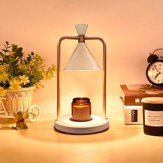 【ราคางาน】□™✎โคมไฟละลายเทียนหอม สวิตช์หรี่ไฟ มี 2 หลอด For Top-Down Candle Melting Waxing Burner Aromatherapy Lamp Table