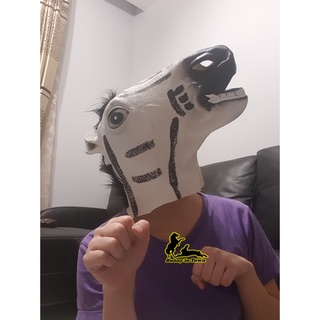 [พร้อมส่ง] เกรดB Party Zebra mask หน้ากากสัตว์ หน้ากากม้าลาย หน้ากากม้า หน้ากากแฟนซี