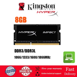 【พร้อมส่ง】Kingston Hyperx หน่วยความจําโน้ตบุ๊ก 8GB RAM DDR3 DDR3L SODIMM 1066 1333 1666 1866MHz 204Pin 1.35V 1.5V RAM PC3-8500 10600 12800 14900 RAM สําหรับแล็ปท็อป