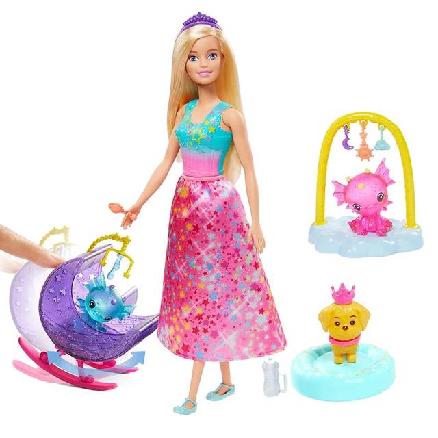 barbie-dreamtopia-fantasy-story-tea-party-amp-fairy-doll-ชุดอุปกรณ์เสริม-2-สไตล์-2020-ใหม่ล่าสุดจากบาบี้-gjk51