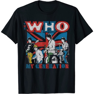 ROUND คอลูกเรือเสื้อยืด พิมพ์ลาย The Who Official My Generation สไตล์วินเทจ-4XL