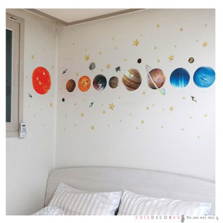 วอลล์สติ๊กเกอร์ สติกเกอร์เรืองแสง ระบบสุริยจักรวาล Solar system FDS-21201