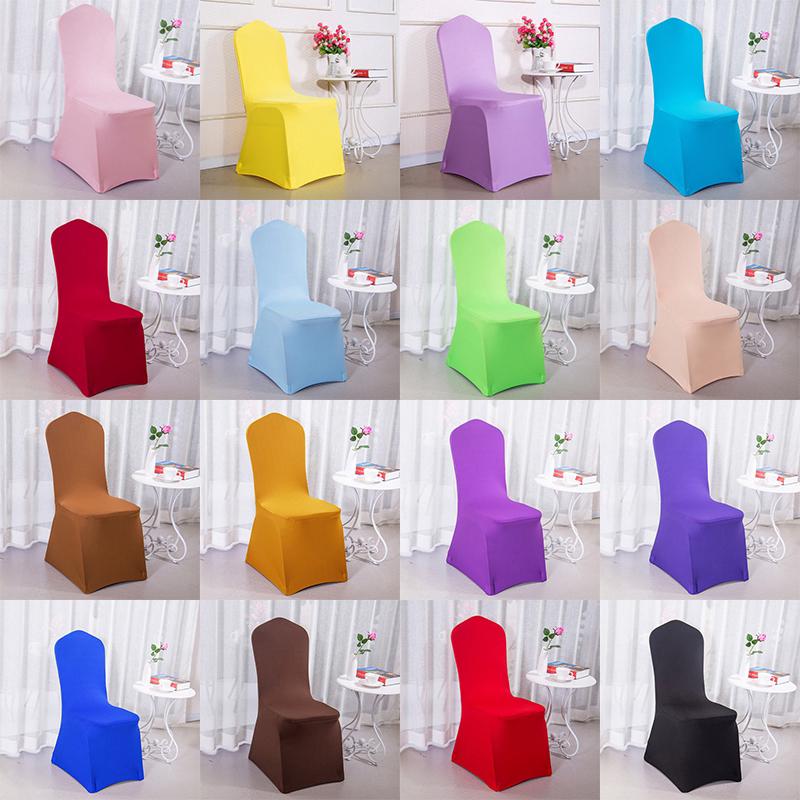 สินค้า ผ้าคลุมเก้าอี้ แบบยืดหยุ่น สีพื้น สำหรับตกแต่ง