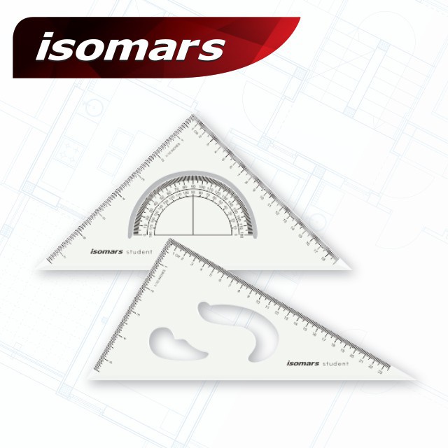 isomars-ไม้ฉากสามเหลี่ยม-สำหรับออกแบบ-ขนาด-25cm-10-x-30cm-12