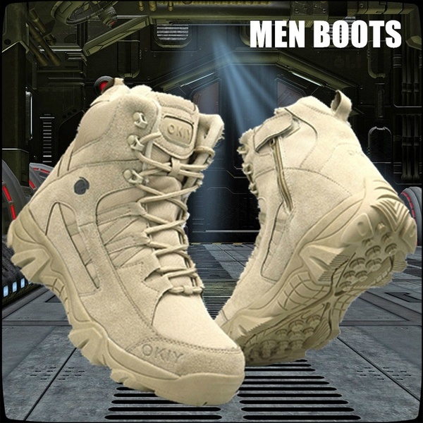 รูปภาพของMen's Military Tactical Boots รองเท้าทหาร รองเท้าคอมแบท รองเท้า รด รองเท้าจังเกิ้ล แบบมีซิป​ใจลองเช็คราคา