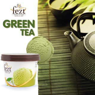 เฟซท์ ไอศรีมพรี่เมี่ยม (Fezt Ice cream Premium)   ขนาด 75 g. รสชาเขียว (Green tea) จำนวน 12 ถ้วย