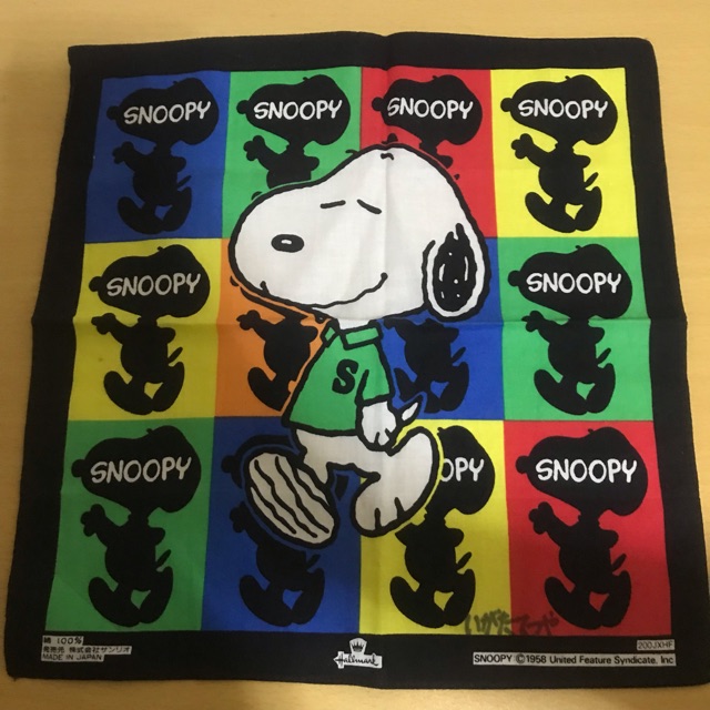 ผ้าเช็ดหน้า-ลายการ์ตูน-สนูปปี้-snoopy