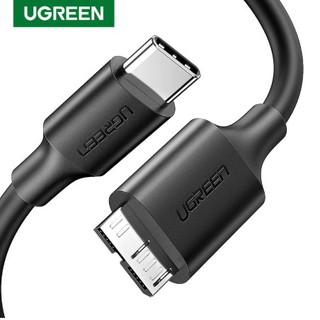 ภาพขนาดย่อของสินค้าUgreen USB C to Micro B 3.0 Cable 5Gbps 3A Fast Data Sync Cord For Macbook Hard Drive Disk HDD SSD Case USB Type C