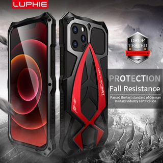LUPHIE เคส iPhone 14 13 12 11 Plus Pro X Xs Max XR Se 2020 รุ่น Concept Sports Car Heavy Dust Metal Aluminum Protect Phone Case