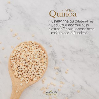 ภาพขนาดย่อของภาพหน้าปกสินค้าImported White Quinoa  ควินัวขาว น้ำหนักสุทธิ 100 กรัม จากร้าน TH_75435220 บน Shopee