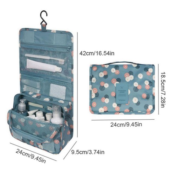 กระเป๋าจัดระเบียบ-ใส่เครื่องสำอาง-ลายเดซี่บลู-chw-007