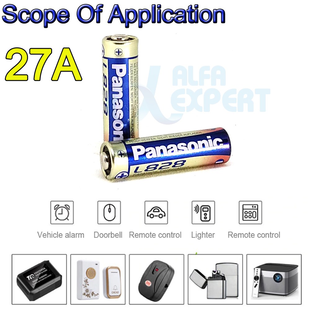 ภาพหน้าปกสินค้าถ่าน Pa-nasonic 27A A27 12V จำนวน 5 ก้อน Alarm-Remote Dry Alkaline Battery Cells 27AE 27MN High Capacity Car Remote Toys จากร้าน alpha_expert บน Shopee