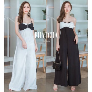 JUMPSUIT สายเดี่ยวแต่งโบว์คาดแต่งเข็มขัดที่อก งานปังปุริเย่สุด ปั้วสุดในซีซั่นนี้ค่ะแม่