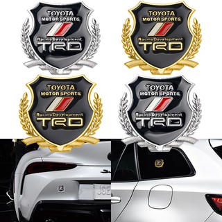 สติกเกอร์โลหะ ลายโลโก้ TRD 3D สำหรับตกแต่งรถยนต์ Toyota