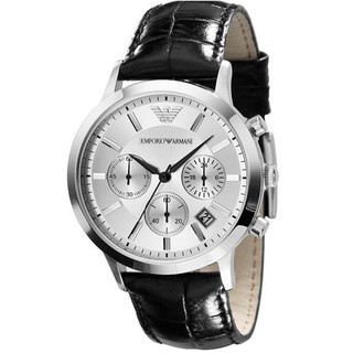 Emporio Armani นาฬิกาข้อมือชาย สีดำ สายหนัง รุ่น AR2432