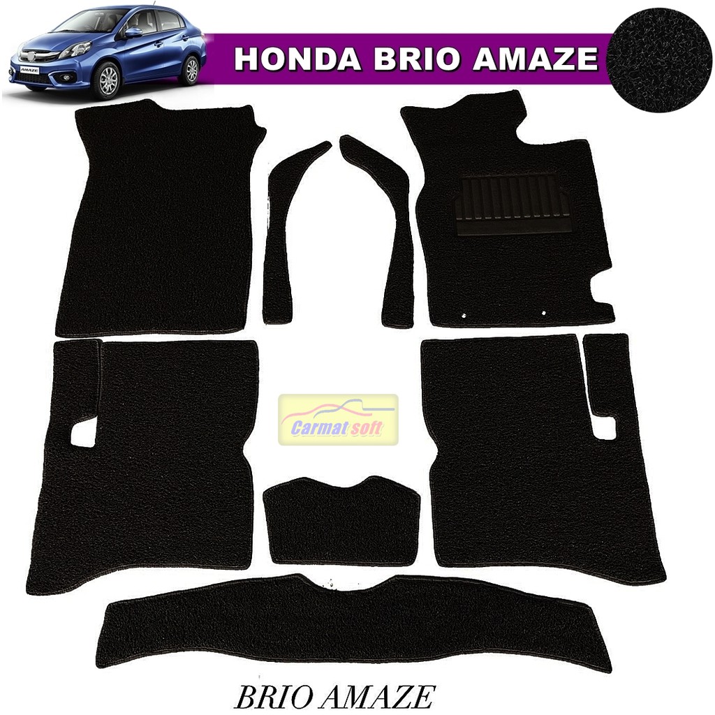 พรมดักฝุ่นไวนิล-honda-brio-amaze-รุ่น-vinyl-mat-เย็บขอบ-สีเทา