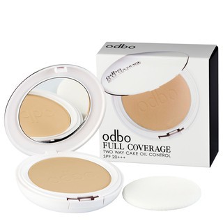 แป้งผสมรองพื้น คุมมันodbo full coverage full coverage two way cake oil control OD617