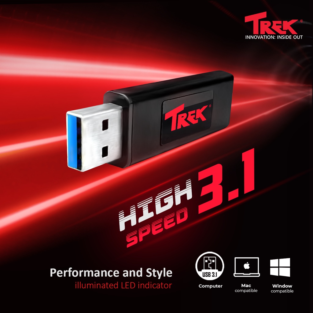 ภาพสินค้าTrek TD Pro Metal แฟลชไดร์ฟรุ่นพิเศษดูมีราคาและเรียบง่าย ใช้วัสดุระดับดี USB 3.1 Flash Drive 32GB/64GB LED จากร้าน thumbdriveplusth บน Shopee ภาพที่ 2