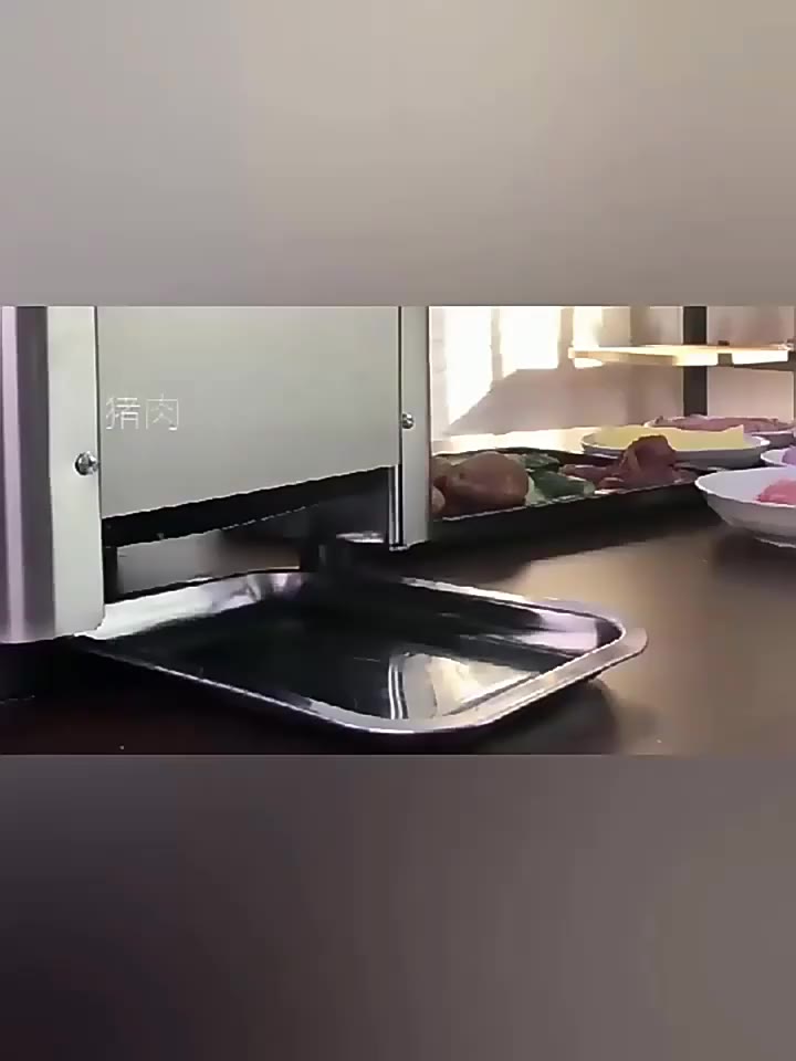 เครื่องตัดเนื้ออัตโนมัติ-2-ช่อง-2-ใบมีด-meat-grinder-meat-slicer-ใช้งานง่าย-เครื่องสไลด์ไฟฟ้า