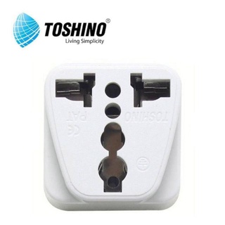 Toshino ปลั๊กไฟ​ ปลั๊กแปลงขาแบน​ 2​ ขา​แบนรุ่น​ PS-18E