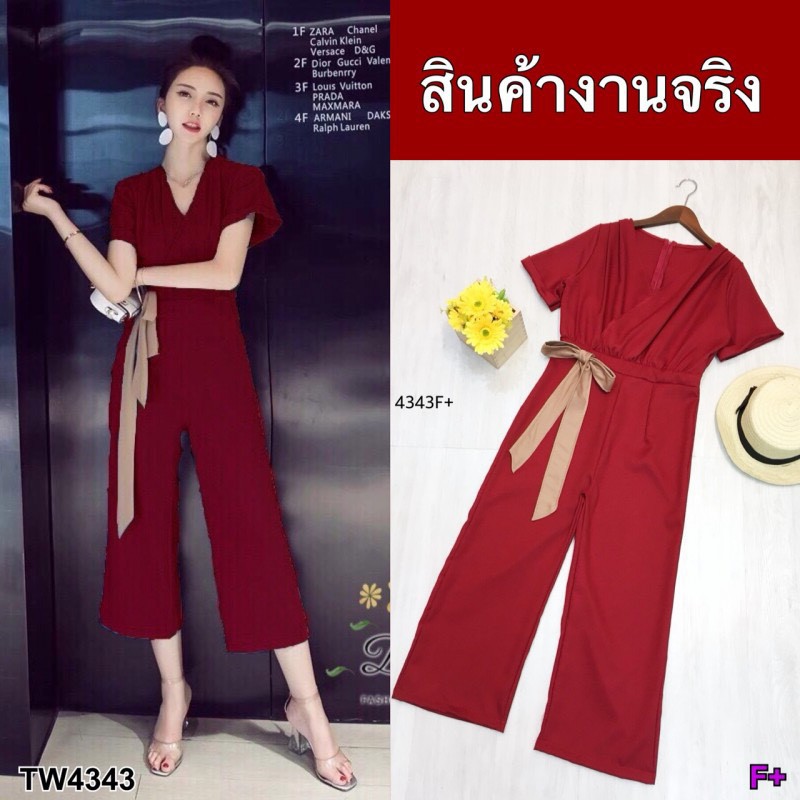 ak-4343-jumpsuit-คอวี-แต่งสายผูก