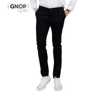 GNOP กางเกงสแล็คชาย ผ้ายืด ทรงขากระบอกเล็ก รุ่น G211