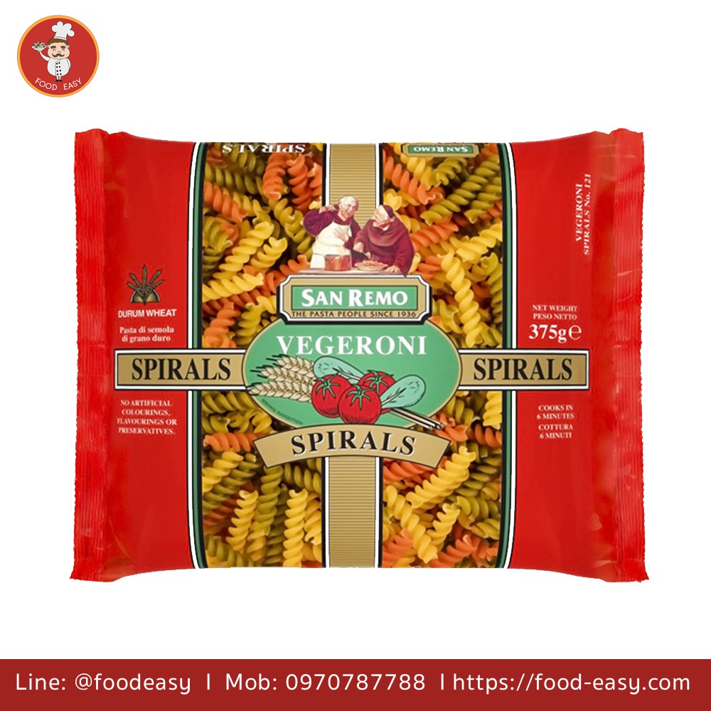 พาสต้าผสมผัก-เส้นเกรียว-san-remo-375-กรัม-san-remo-spiral-pasta-375-g