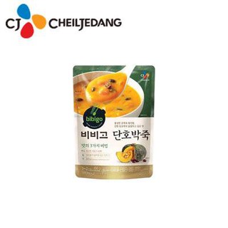 ภาพขนาดย่อของภาพหน้าปกสินค้าซุปฟักทองเกาหลี korea traditional food cj bibigo sweet pumpkin porridge (450g) 단호박죽 จากร้าน bininter19 บน Shopee