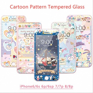 Duffy And Friends Cartoon Pattern Soft Edge Tempered Glass iphone 6 6s 6Splus 7 8 7plus Stella Film Screen Protector