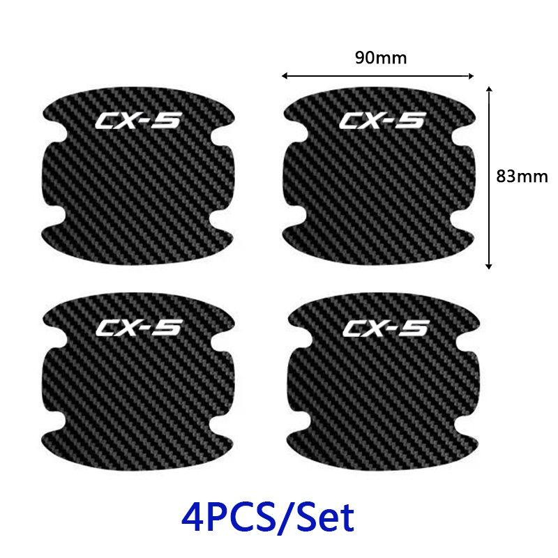 สติกเกอร์คาร์บอนไฟเบอร์-ป้องกันมือจับประตูรถยนต์-สําหรับ-mazda-cx3-cx5-cx7-m3-m6-skyactiv