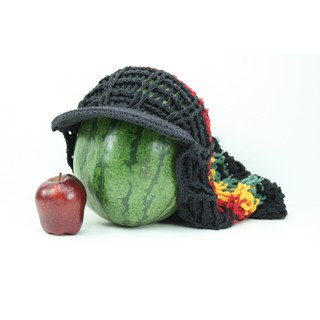 สินค้าราสต้า Cap Dreadlocks Oversize Black Net Rasta หมวกโครเชต์ราสต้าสีดำ สำหรับผมทรง DREADLOCKS