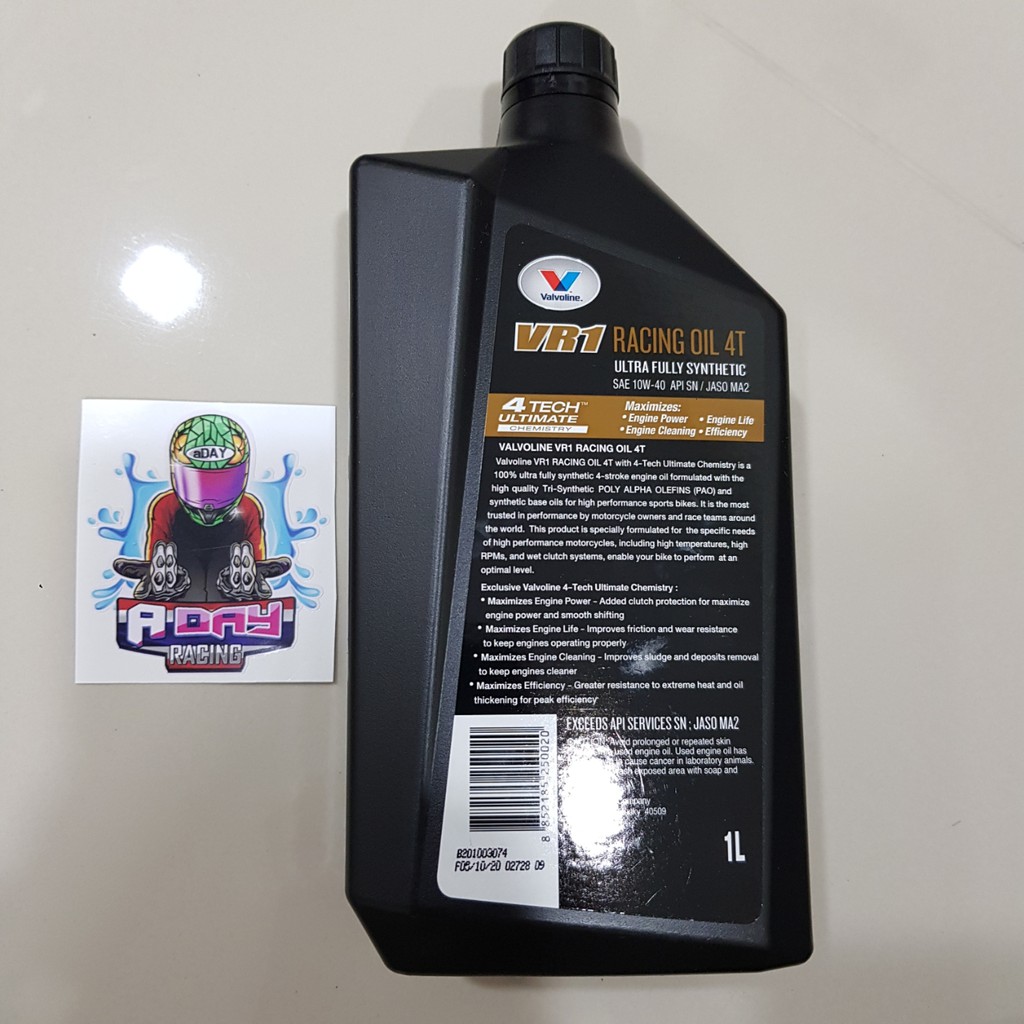 valvoline-vr1-น้ำมันเครื่องมอเตอร์ไซค์-สังเคราะห์แท้-100-4t-10-40