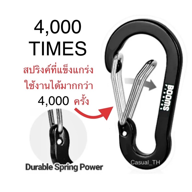 booms-คลิปตะขอห้อยกุญแจ-ห่วงแขวนกุญแจ-ตะขอแขวนพวงกุญแจ