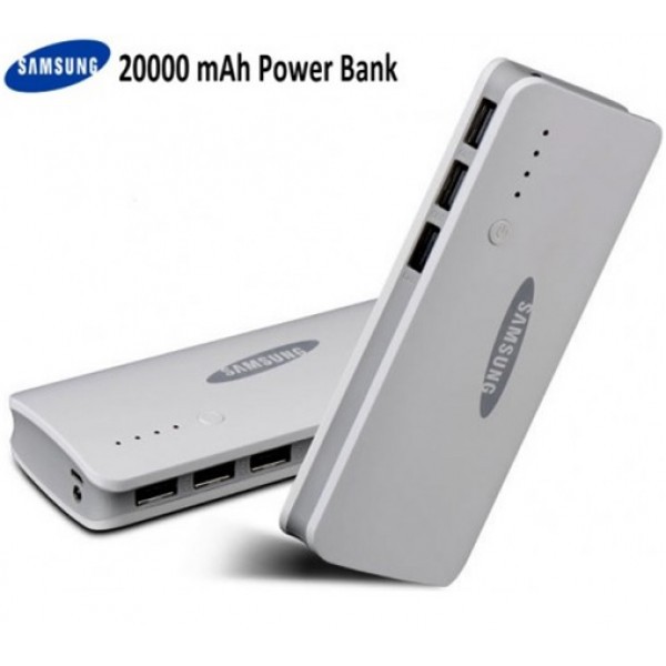 Samsung Power Bank 20000 MAh With 3 USB Ports And LED Light | Shopee ...