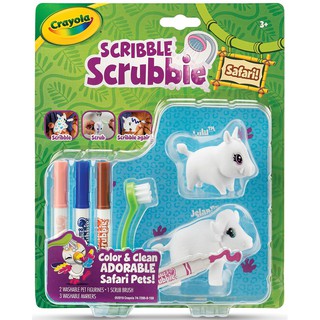 Crayola Scribble Scrubbie Safari Warthog&amp;Buffalo ชุดระบายสีสัตว์ป่า หมูป่าและควาย