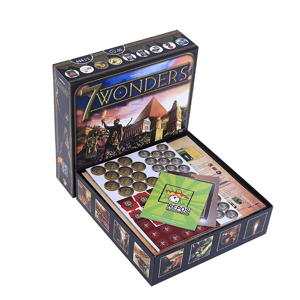 ภาพหน้าปกสินค้า7 Wonders (ภาษาอังกฤษ) - บอร์ดเกม 7 สิ่งมหัศจรรย์ จากร้าน ugfodvpseu บน Shopee