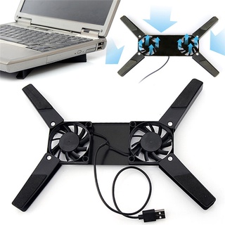 Laptop Desktop Stand Dual Cooling Fans Laptop Cooling Pad Foldable Support Rack Computer Components Laptop Table Folding