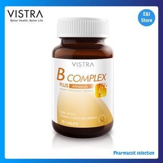 Vistra B Complex Plus Minerals วิสทร้า บี คอมเพล็กซ์ พลัส มิเนอรัล (30 เม็ด) บำรุงสมอง