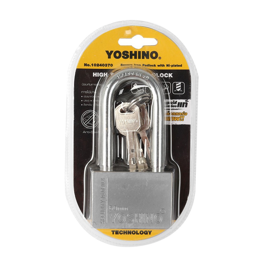 yoshino-กุญแจคอยาวชุบนิกเกิ้ล-60-มม-รุ่น-yn-l60-วัสดุทำจากเหล็กกล้าชุบนิกเกิล-ไม่เป็นสนิม-ที่คล้องทำจากเหล็กกล้าชุบ-มีค
