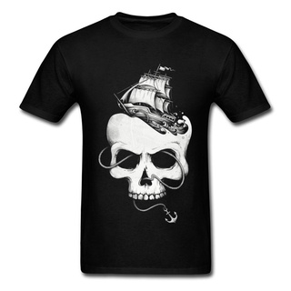 เสื้อยืดโอเวอร์ไซส์เสื้อยืดลําลอง ผ้าฝ้าย แขนสั้น คอกลม พิมพ์ลาย Skull the Dead Sea สําหรับผู้ชายS-3XL