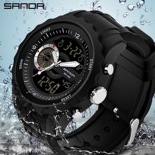 SANDA Military Sport Watch Men Waterproof Electronic LED Digital Wristwatch Male Clock Silicone Watch Relogio Masculino